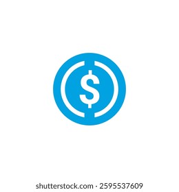 Simple USD Coin USDC Cryptocurrrency Logo Design