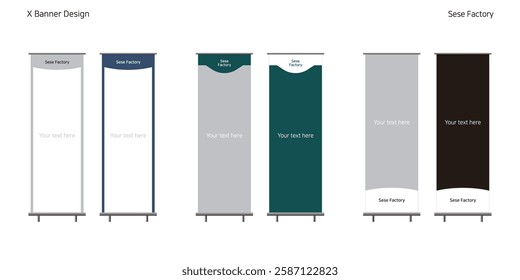 Simple to use 3 types x banner designs