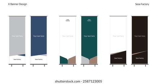 Simple to use 3 types x banner designs