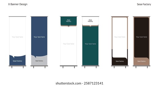 Simple to use 3 types x banner designs