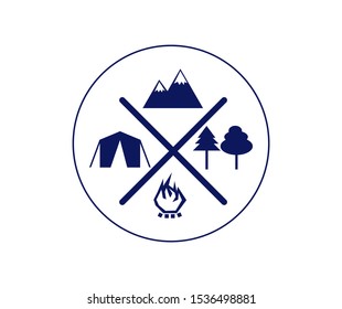 Simple useful camping logo and icon