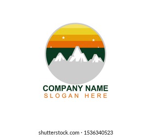 Simple useful Mountain logo for outdoor brand company or outdoor equipment 