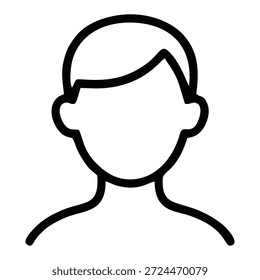 Diseño simple del icono del contorno del avatar del usuario