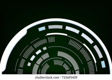 Simple user interface with info graphic elements. Modern graphic geometric elements.
Abstract black and white layout with tech circles for background cover.