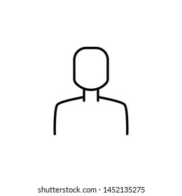 Simple user line icon. Stroke pictogram. Vector illustration isolated on a white background. Premium quality symbols. Vector sign for mobile app and web sites.