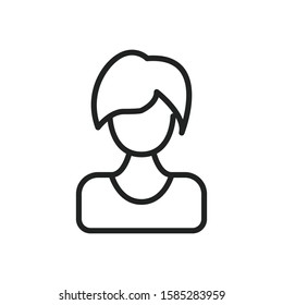 Simple user line icon. Stroke pictogram. Vector illustration isolated on a white background. Premium quality symbol. Vector sign for mobile app and web sites.