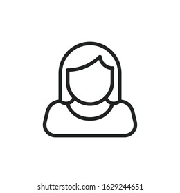 Simple user line icon. Stroke pictogram. Vector illustration isolated on a white background. Premium quality symbol. Vector sign for mobile app and web sites.