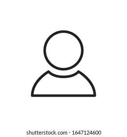 Simple user line icon. Stroke pictogram. Vector illustration isolated on a white background. Premium quality symbol. Vector sign for mobile app and web sites.