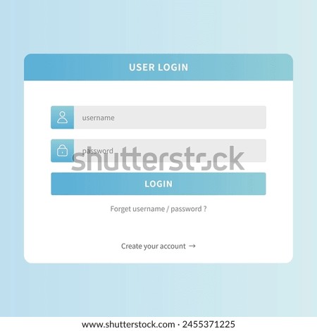 Simple user login ui deisgn