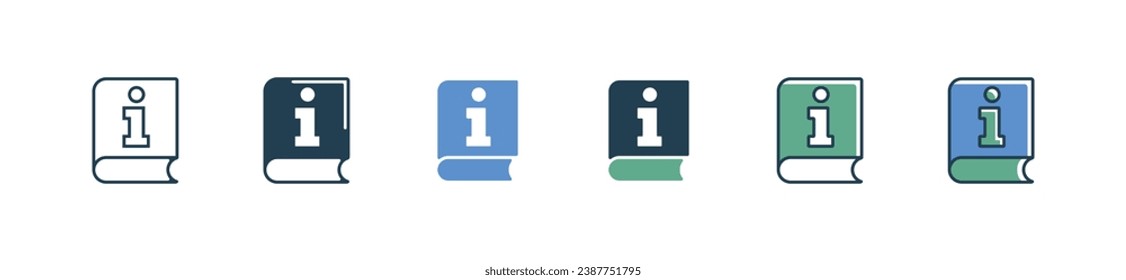 Simple user manual instruction book icon vector business client support guidebook information document center symbol illustration for web and app
