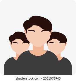 Simple Users avatar Icon Illustrarion