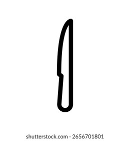 Icono de cuchillo de utilidad simple para tareas de cocina detalladas