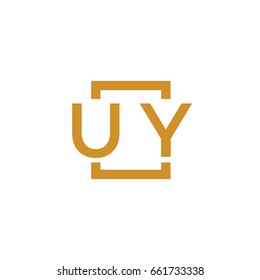 Simple UY initial Logo designs template vector illustration