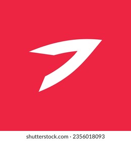 Simple V Boat Logo Vector Design