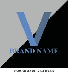 Servicio de diseño de logotipo de letra V simple