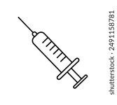 Simple vaccine related vector icons. syringe icon. medical syringe. injection icon for web, computer and mobile app