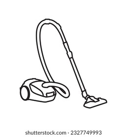 simple vacuum cleaner icon, Vacuum cleaner Outline vector illustration on white background . icon vacuum cleaner for cleaning .Outline vector icon for cleaning carpet.