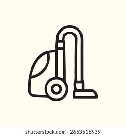 A simple vacuum cleaner icon, perfect for representing cleaning services, household appliances, or any home care related content