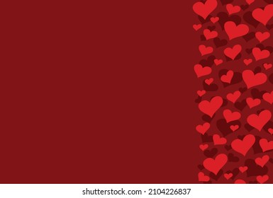 Sencillo fondo de San Valentín con un patrón de amor sin fisuras y algo de espacio de copia