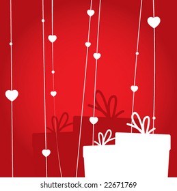 Simple valentine gift card. vector