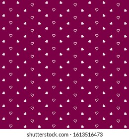 Simple Valentines Day Pattern. Heart seamless repeat miniprint.