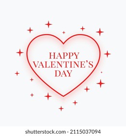 simple valentines day sparkling greeting design