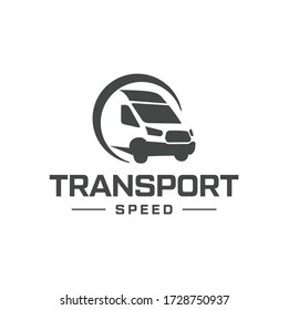 Simple van or car logo for transportation company.