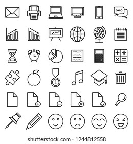 Simple variety outline icon set for vector business concept