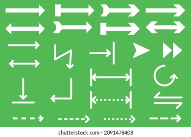 Simple various arrow set (white)
