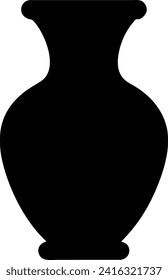simple vase illustration The shape of the vase is symmetrical and classic.