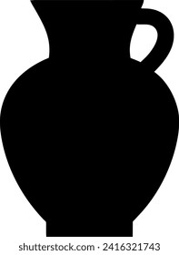 ilustración de jarrón simple La forma del jarrón es simétrica y clásica.