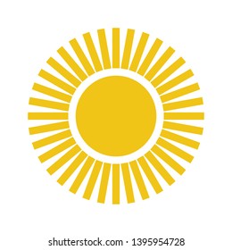 Simple vecor sun illustration. Sun icon in flat design. Vecor illustration EPS10