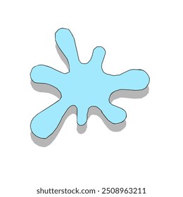 simple vector 3d art water splash illustration