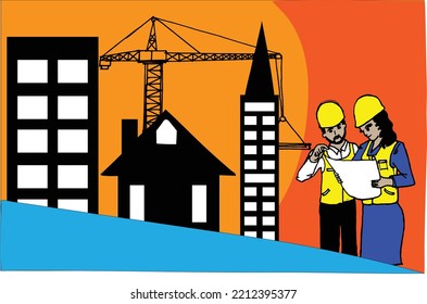 simple vector about architects like a brochure that you can edit yourself if you like