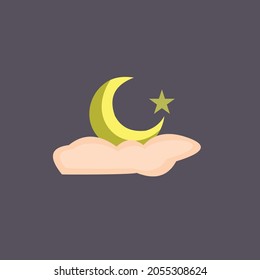 simple vector about moon and stars loyalty symbolizing