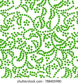 Simple vector abstract background with a pattern in a green dots