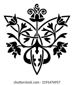 simple vector, abstract elements, isolated illustration abstract pattern on white background, tattoo tribal vector design, simple logo on white background