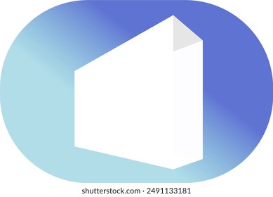Simple vector abstract geometric background. Gradient blue and white color. Frame. Space for text.