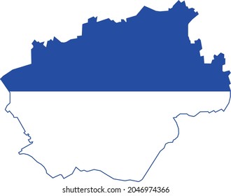 Simple vector administrative flag map of the German regional capital city of Bochum, Germany