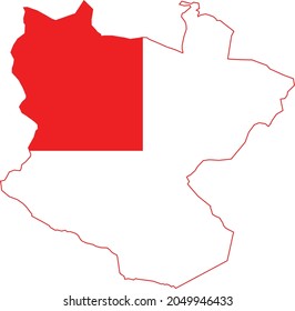 Simple vector administrative flag map of the Spanish regional capital city of Bilbao, Spain