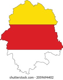 Simple Vector Administrative Flag Map Of The German  Regional Capital City Of Münster-Muenster, Germany