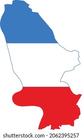 Simple vector administrative flag map of the German  regional capital city of Mannheim, Germany