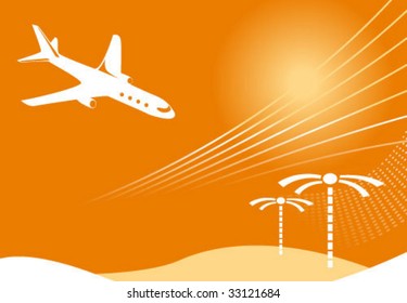 Simple vector air travel background