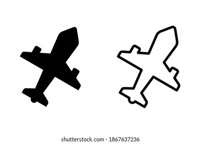 Simple vector airplane icon design.