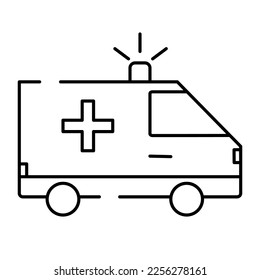simple vector ambulance icon, icon for medical website, doodle and sketsh,hospital