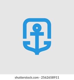 A simple vector anchor logo. The anchor is painted in a minimalistic modern style.