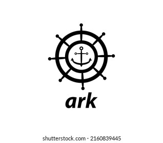 simple vector ark rudder emblem