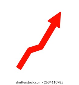 Simple vector arrow with clean flat look, suitable for use in design projects like web UI, ads, presentations, or posters.