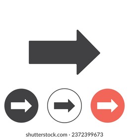 simple Vector arrow Icon isolated on a white background with three styles. arrow Icon logo icon vector design template - EPS 10