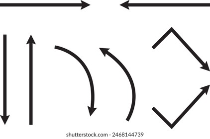 Conjunto de ilustraciones de flecha de Vector simple